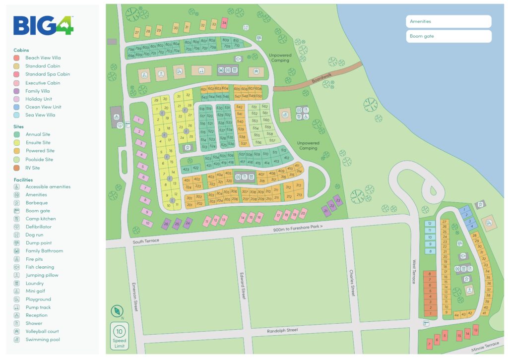 BIG4 Port Hughes Park Map